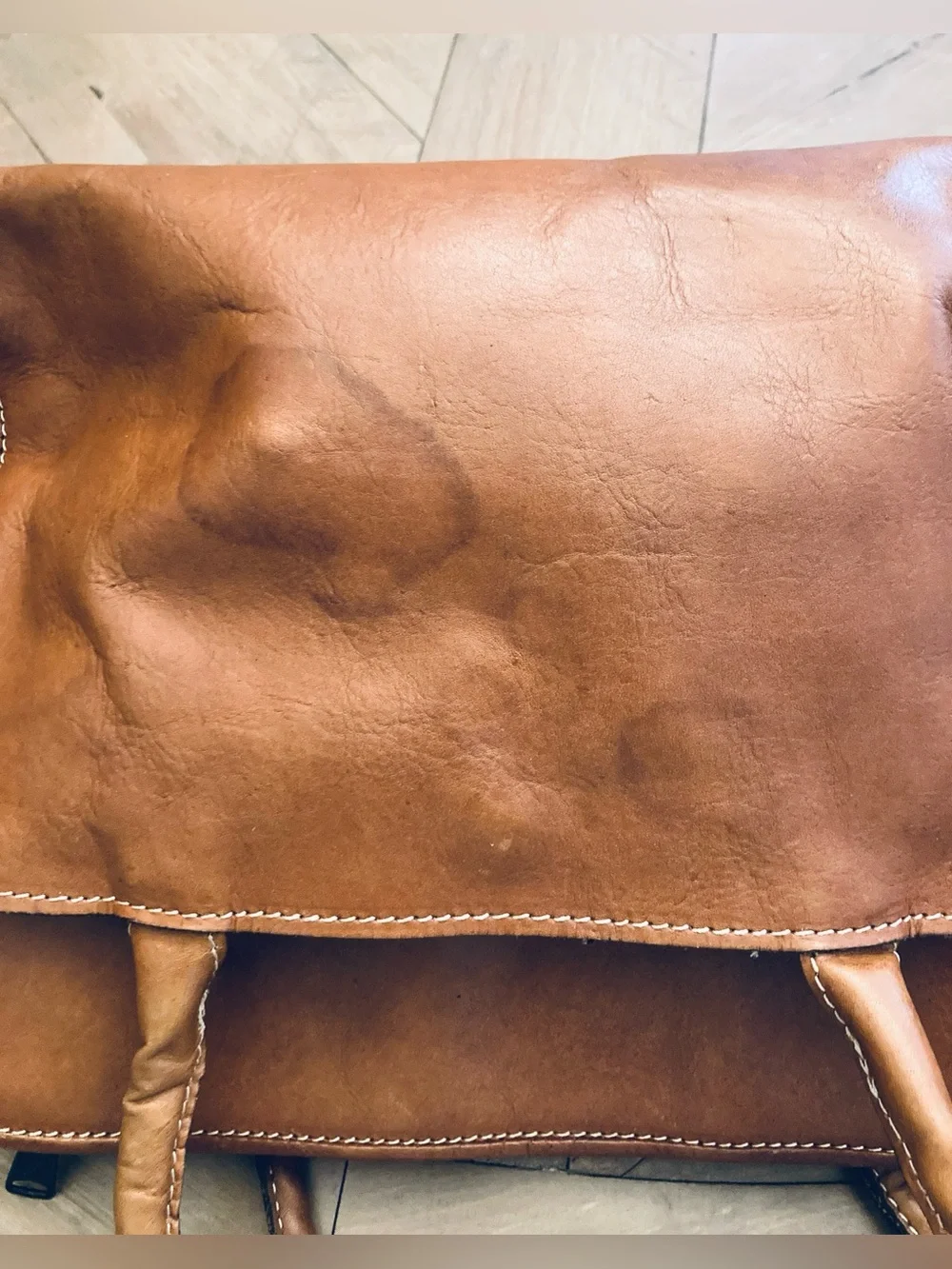 Patricia Nash Paris Large Satchel in Brown Leather
